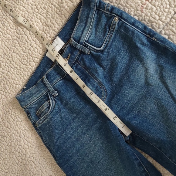 Current/Elliott Size 25 Joey High Rise Straight Destroyed Knee Modal Blend Jeans - Picture 8 of 12